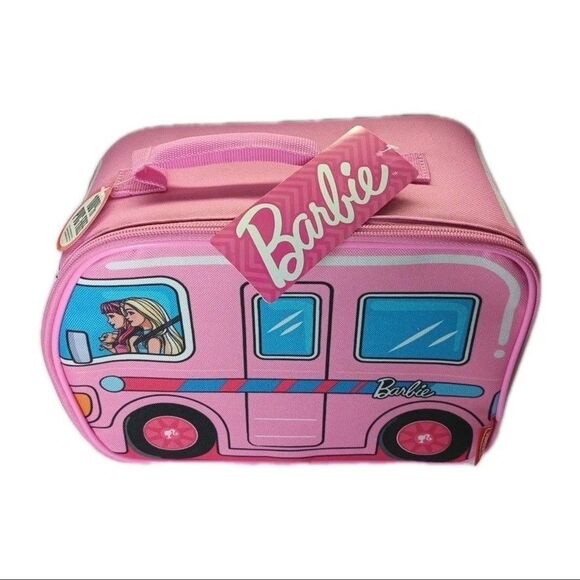 Iconic Barbie Van Shaped Thermos Brand Insulated Lunch Box Pink New - Picture 3 of 7